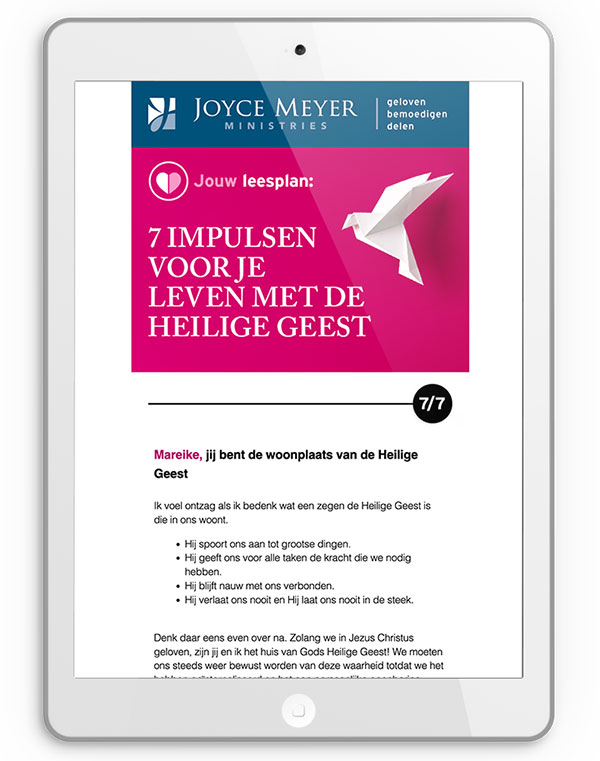 Leesplannen Ipad Joyce Meyer Heilige-Geest